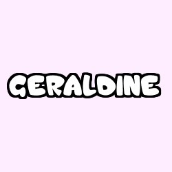 Coloring page first name GERALDINE