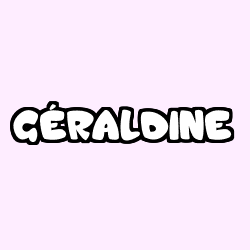 Coloring page first name GÉRALDINE