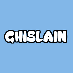 Coloring page first name GHISLAIN