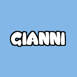 Coloring page first name GIANNI