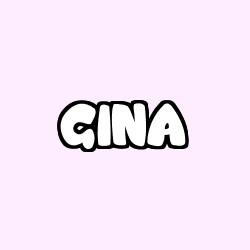Coloring page first name GINA