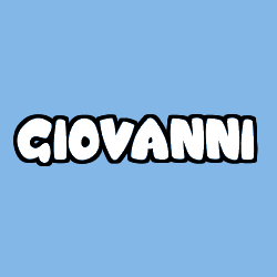 Coloring page first name GIOVANNI
