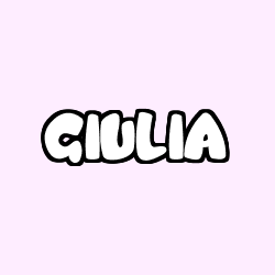 Coloring page first name GIULIA