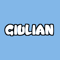 Coloring page first name GIULIAN