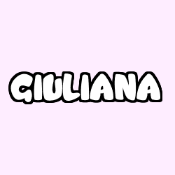Coloring page first name GIULIANA