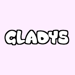 Coloring page first name GLADYS