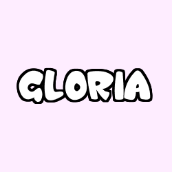 Coloring page first name GLORIA