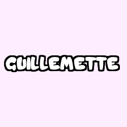 Coloring page first name GUILLEMETTE