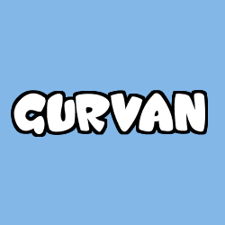 Coloring page first name GURVAN