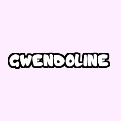 Coloring page first name GWENDOLINE