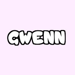 Coloring page first name GWENN