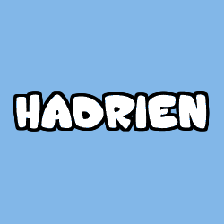 Coloring page first name HADRIEN