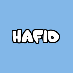 Coloring page first name HAFID