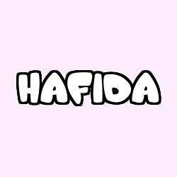 Coloring page first name HAFIDA