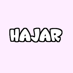 Coloring page first name HAJAR