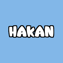 Coloring page first name HAKAN