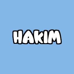 Coloring page first name HAKIM