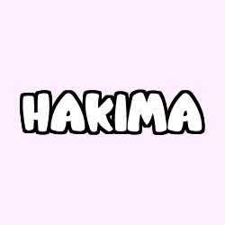 Coloring page first name HAKIMA