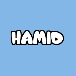 Coloring page first name HAMID
