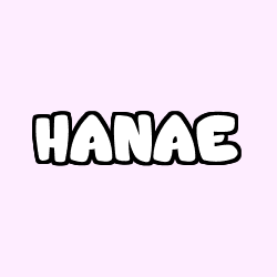 Coloring page first name HANAE
