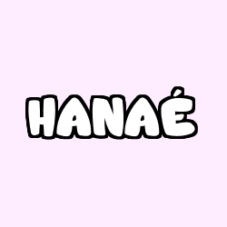 Coloring page first name HANAÉ