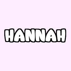 Coloring page first name HANNAH