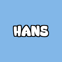 Coloring page first name HANS