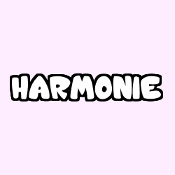 Coloring page first name HARMONIE