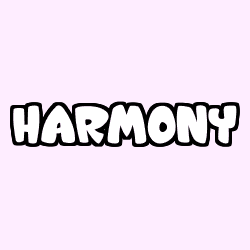 Coloring page first name HARMONY