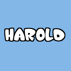 Coloring page first name HAROLD