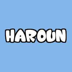 Coloring page first name HAROUN