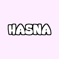 Coloring page first name HASNA