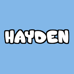 Coloring page first name HAYDEN