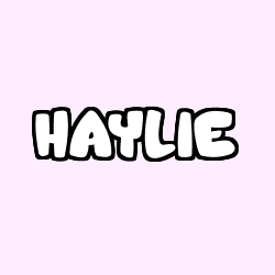 Coloring page first name HAYLIE