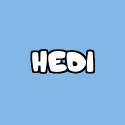 Coloring page first name HEDI