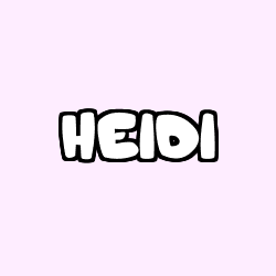 Coloring page first name HEIDI