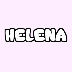 Coloring page first name HELENA