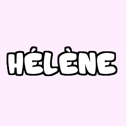Coloring page first name HÉLÈNE
