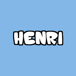 Coloring page first name HENRI