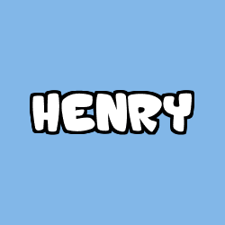 Coloring page first name HENRY