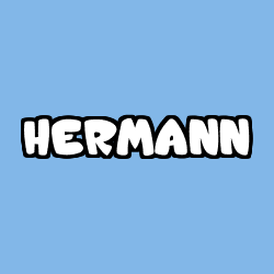 Coloring page first name HERMANN