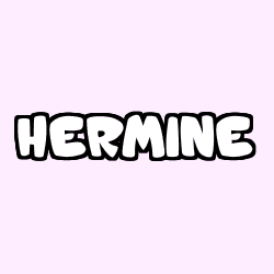 Coloring page first name HERMINE