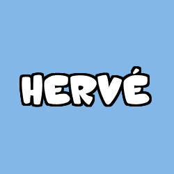 Coloring page first name HERVÉ