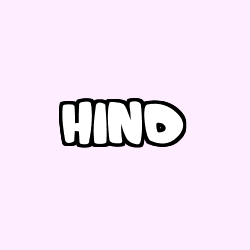 Coloring page first name HIND