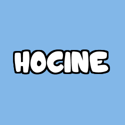 Coloring page first name HOCINE