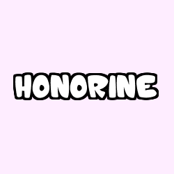 Coloring page first name HONORINE