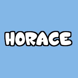 Coloring page first name HORACE