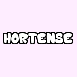 Coloring page first name HORTENSE