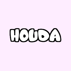 Coloring page first name HOUDA