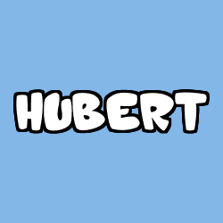 Coloring page first name HUBERT